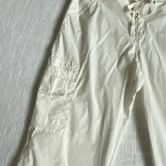 Caribbean Joe White Cotton Pants Cargo SZ 12P - Picture 5 of 12